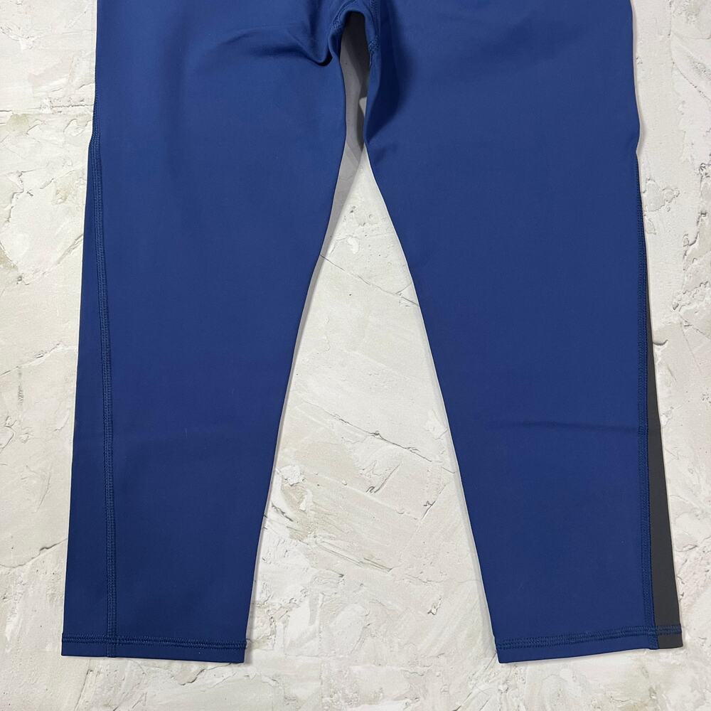 Aether High Rise Crop Leggings Blue Colorblock Size M Compression Performance - Picture 9 of 9